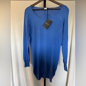 Kiton Royal Blue Scoop Neck Knit Top